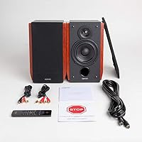 Edifier R1700BTs Aktive Lautsprecher - Bluetooth v5.0, 2.0 Drahtlose Nahfeld Studio - 66w RMS mit Subwoofer Ausgang - Holzgehäuse, Braun – Ansicht 7