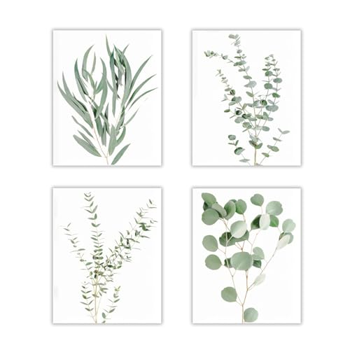 zyfmyc Arte de parede grande, tela de plantas, arte de parede com moldura de casa de banho, decoração de parede boémia, estética minimalista, arte de parede para quarto, impressão de folhas de