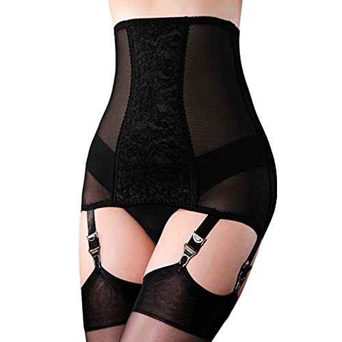 JiXuan Vintage Metall Clips 6 Straps Frauen Sexy Strumpfhalter für Strümpfe