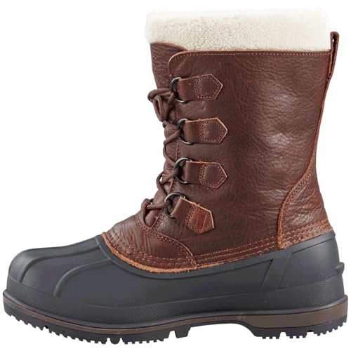 Baffin Men's CANADA Winter Boots | Waterproof Insulated Leather Boots for Cold Weather | Faux-Fur Collar & GelFlex Midsole2
