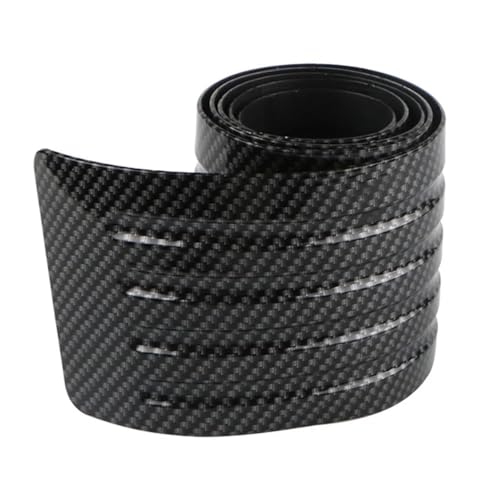 QOYGZ Auto Parts Carbon Fiber Car Trunk Door Sill Plate Protector Rear Bumper Guard 104 * 8cm Rubber Mouldings Pad Trim Cover Strip Auto Styling(Carbon Fiber Black)