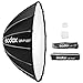 Godox QR-P60T 60cm/23.6in Quick Release Parabolic Softbox Professional Foldable Softbox with Standard Bowen Mount & Diffusers for Photography Studio Photography (120cm/47.2in Softbox)