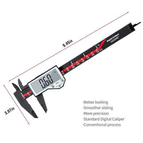 Image of Digital Caliper, 0-6 inch Electronic Caliper Auto - Off Feature with Large LCD Screen Vernier Caliper Conversion Measuring Tool for Length Depth Inner Outer Diameter Measuring
