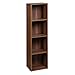 URBN LIVING ® 1, 2, 3, 4 ripiani, in legno con Contenitore scaffale Libreria, Scaffale in legno, Teak, 4 ripiani