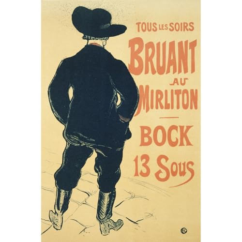 Bruant Au Mirliton grand format déco murale pour habiller un mur