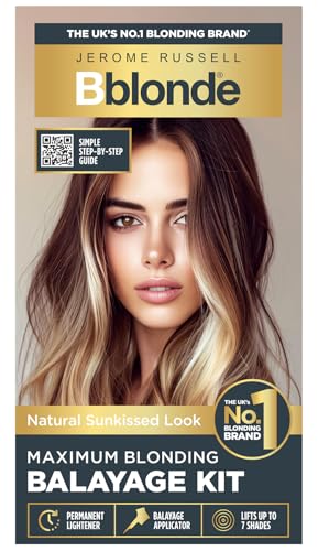 Jerome Russell Bblonde Maximum BALAYAGE KIT | Salon-Quality Sun-Kissed Highlights | Up To 7-Level Lift | Dual-Brush Precision System | Easy At-Home Balayage