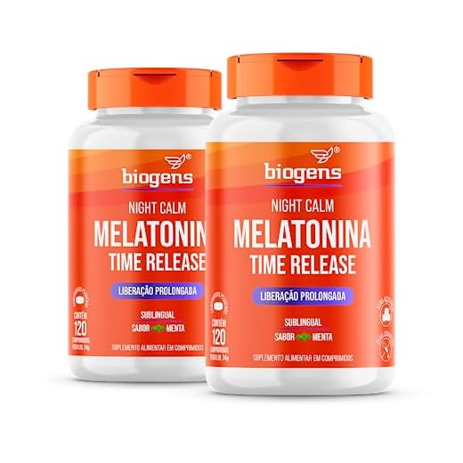 Kit 2x 120 comprimidos, Night Calm Melatonina Time Release, Biogens