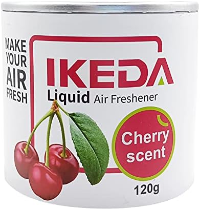 Ikeda Scents Car Air Fresheners: Cherry Scent Liquid Cans | Odor Elimination | Smoke Smell Remover | Strong Long-Lasting Fragrance | For Auto Home | 4.23 oz | 1 pack