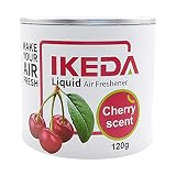 Ikeda Scents Car Air Fresheners: Cherry Scent Liquid Cans | Odor Elimination | Smoke Smell Remover |