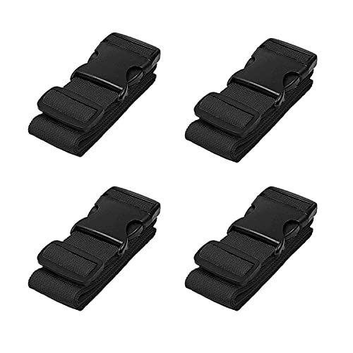 4 Stück Koffergurt, Kofferband Gurt Gepäckgurt Koffergürtel Travel Luggage Strap Gepäckband (schwarz) Cover