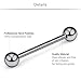 SCERRING Grade 23 Titanium Externally Threaded Nipple Bar Barbell Rings Piercing Retainer 16G 7/8Inch Sold as a Pair