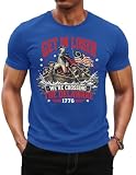 Vintage 4th of July Shirt Men, Get in Loser We're Crossing The Delaware T-Shirt Royal Blue