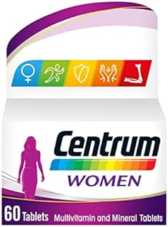 Centrum Women Multivitamin & Mineral Tablets, 24 essential nutrients including Vitamin D, Complete Multivitamin Tablets, 60 Count (Pack of 1)