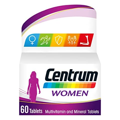 Centrum Women Multivitamin & Mineral Tablets, 24 essential nutrients including Vitamin D, Complete Multivitamin Tablets, 60 Count (Pack of 1) Cover