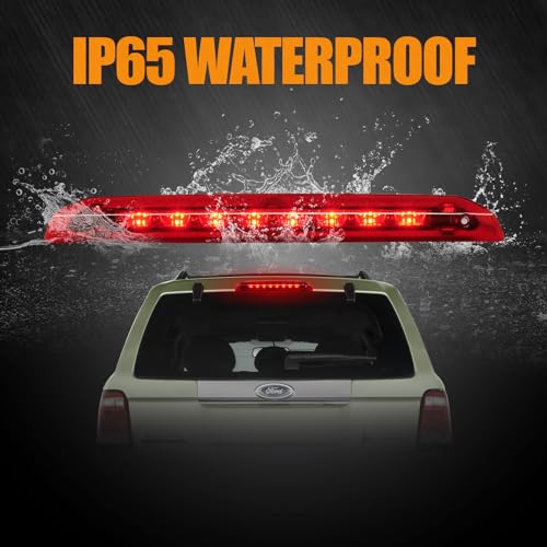 Image of Third 3rd Brake Light LED for 2013-2018 Ford Escape, High Mount Rear Brake Lights Assembly for 13-18 Escape, Waterproof Center Cab Lamp Stop Light (Red)