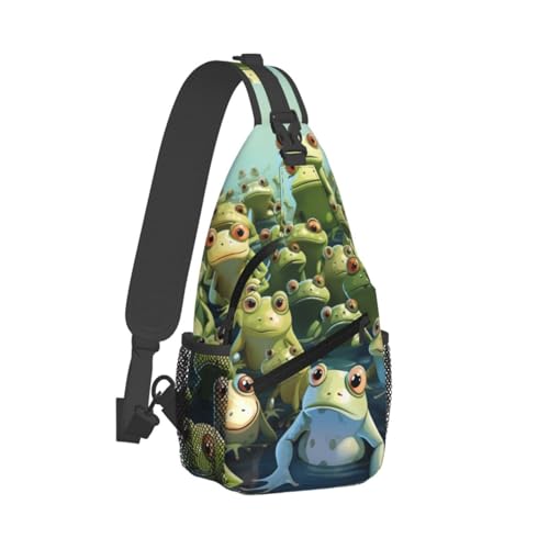 Bolso cruzado tipo sling para hombre y mujer negro miniatura 2
