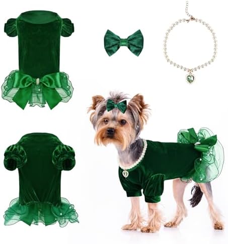Elsamilu Bordeaux Velvet Romance Pet Dress – Elegant Winter Outfit for Small Dogs & Cats main image 1