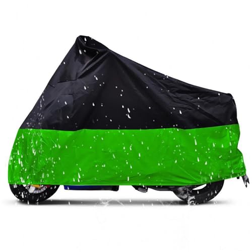 Housse de moto verte L anti-poussière compatible Ninja EX 500R 650R
