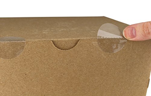 Chromalabel 1.50 Inch Round Clear Wafer Seals, 500 Per Roll, Non Perforated #TOP5