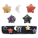 Boho Car Decor,Stars Moon Air Vent Clips,Refillable Car Fresheners