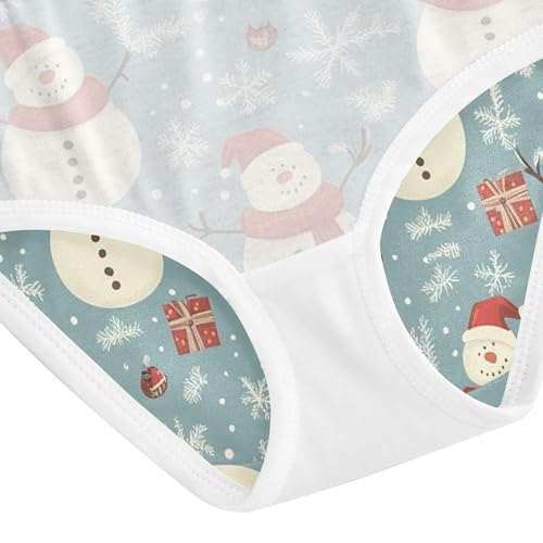 Toddlers Underwear Floral 2t Cotton Panties Little Girl Designer Briefs Underpants Christmas Snowman Blue Grey 5