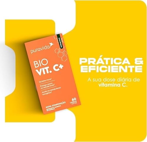 Vitamina C Lipossomal 1100mg, 60caps Puravida, Pura Vida