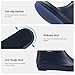 HISEA Rubber Rain Boots for Women Fashion Waterproof Chelsea Boots Short Ankle Garden Shoes Wedge Heel Anti-Slipping Rainboots for Ladies Outdoor Work Booties with Comfort Insole, Size 9 Navy Blue