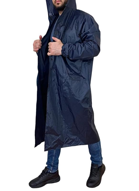 Firmed String Raincoat For Men & Women Waterproof Pvc Pastic Polyester Mix Longcoat With Adjustable Hood And Carrying Pouch,Waterproof, Lightweight-image-17