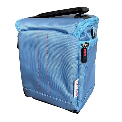 Estuche y bolsa de transporte Navitech Blue compatible con proyector portátil Magcubic 4K miniatura 2