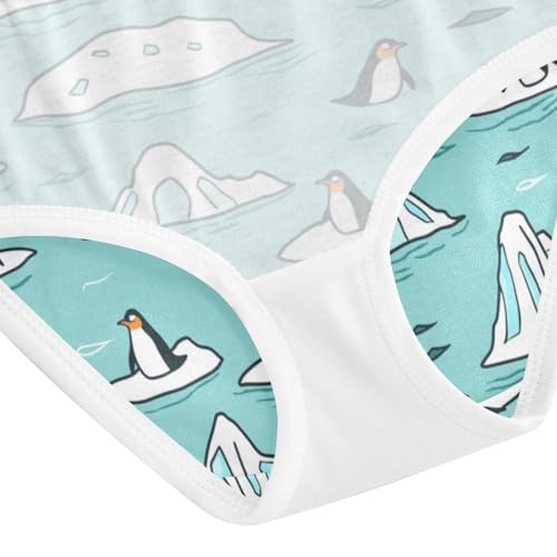 ZZKKO Cute Penguins Girls Underwear Toddler Panties for Girls Comfort Brief Size 8Y4