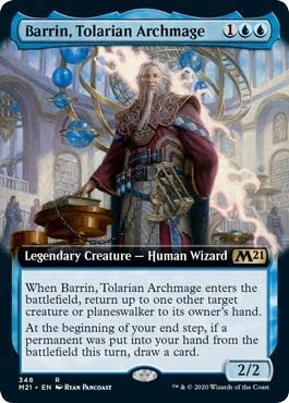 Super-Skin Barrin, Tolarian Archmage - Extended Art-L8