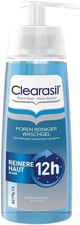 clearasil pores of pure washing gel - cleaning gel against pickel knife & impurities for pure skin in the face - 1 x 200 ml