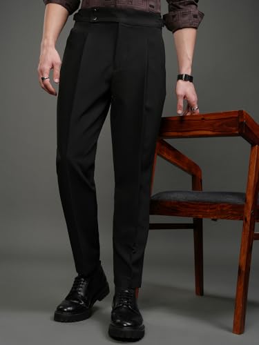 Image of Highlander Men Men's Gurkha Trouser Pants| High Waist| Carrot Fit| Ankle Length| Stylish Trousers for Men| Men Trousers | Trousers for Man | Pants for Man