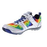 TSUKIHOSHI 4810 MAKO Strap-Closure Machine-Washable Youth Athletic and Running Shoe with Wide Toe Box and Slip-Resistant, Non-Marking Outsole - Silver/Multi, 2 Little Kid (4-8 Years)