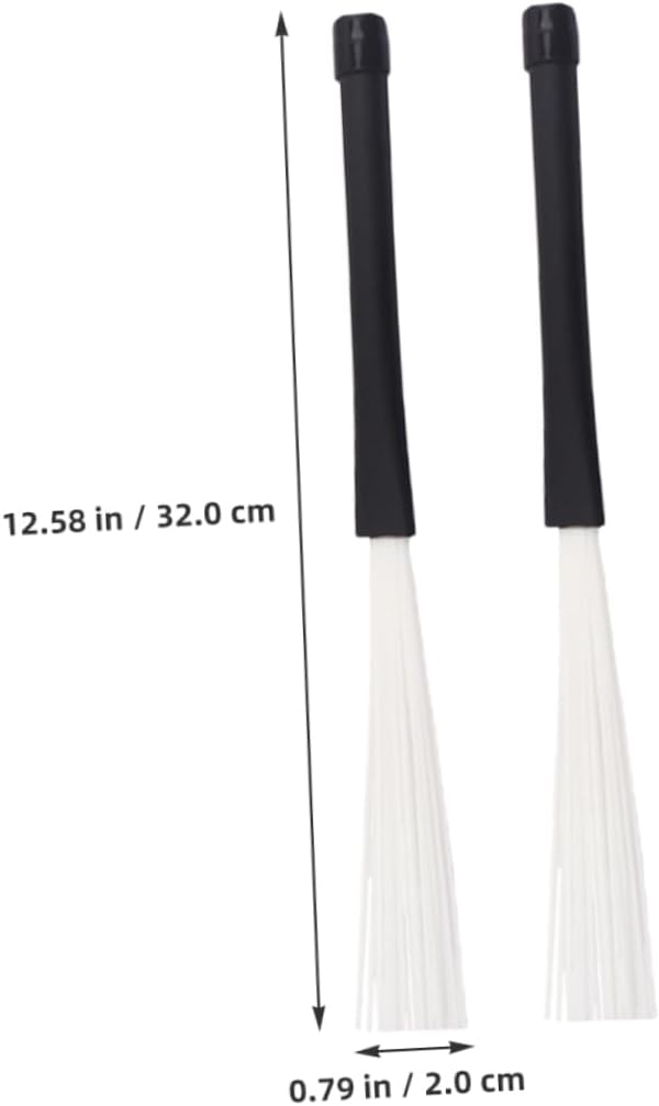 UPKOCH 2pcs Nylon Jazz Drum Brushes Lightweight Retractable Drum Wire Brushes for Percussion Instruments for Drummers The Go and Flexible Sound Enhancement