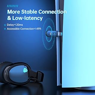 Gtheos 2.4GHz Wireless Gaming Headset for PC, PS4, PS5, Mac, Nintendo Switch, Bluetooth 5.2 Gaming Headphones with Noise Canceling Microphone, Stereo Sound, ONLY 3.5mm Wired Mode for Xbox Series-Black