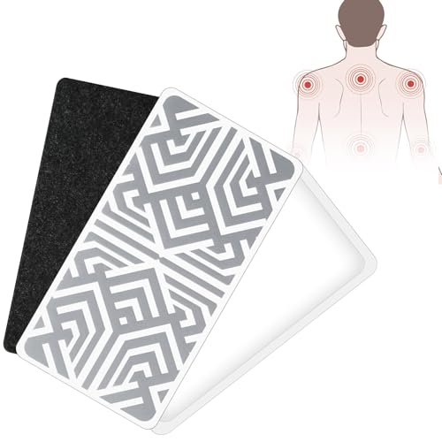 YOAPA Reusable Pain Patch for Sore Muscle Relief - Pain Relief Patches for Back Foot Knee Neck & More Easy Adhesive Application Fast Acting - Includes 1 Patch 3 Adhesives&1 Carry Case - 3pcs
