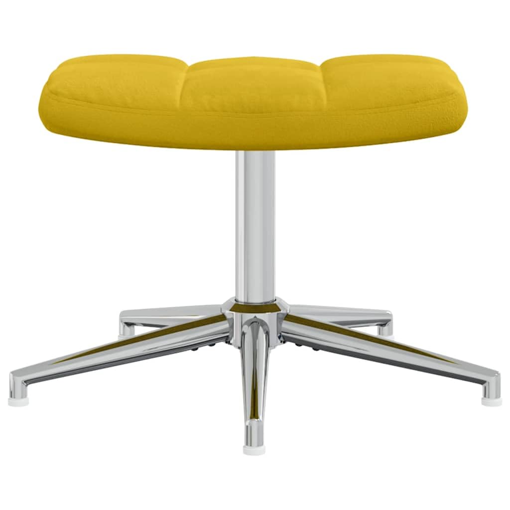vidaXL Relaxsessel mit Hocker Drehbar Fernsehsessel Polstersessel Polsterstuhl Relaxstuhl Sessel Ohrensessel Armsessel Wohnzimmer Senfgelb Samt
