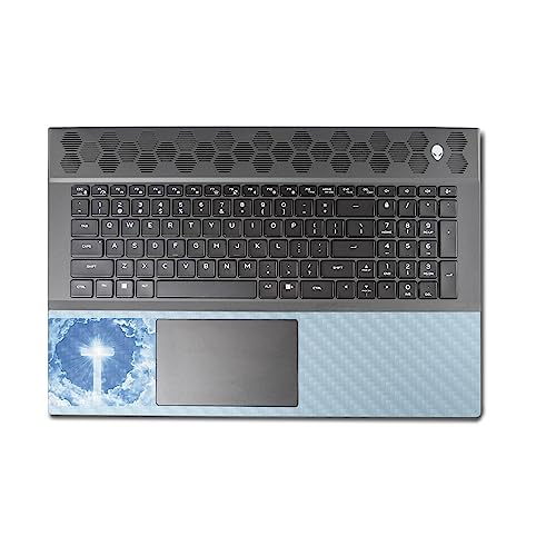 Image of MightySkins Carbon Fiber Skin Compatible with Alienware M18 R1 (2023) Full Wrap Kit - Faith Clouds | Protective, Durable Textured Carbon Fiber Finish | Easy to Apply & Change Styles | Made in The USA