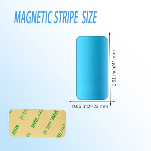 Image of Metal Adhesive Plate Magnetic Stripe for Magnetic LED Lights & Under Counter Lights,Replacement Magnetic Strips with Adhesive Backing(20 Pcs)