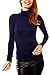 Produktbild Easy Young Fashion Damen Thermo Microfaser Rollkragen Langarm Shirt Uni Dunkelblau S 36 (M)