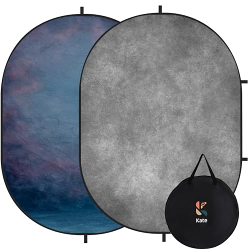 Toile de fond pliable portrait studio photo fond pop-up bleu noir 1,5x2m Kate