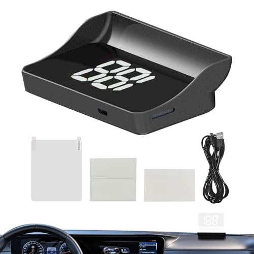 Huehkir Display De Velocidad Digital Para Coche,Proyector HUD GPS Para Parabrisas   Velocímetro Para SUV Camiones Autobuses Vehículos,Para Gestores De Flotas Autobuses Caravanas Profesionales Y