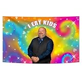 3x5 Ft I Eat Kids Flag Tapestry Banner for College Dorm Room Funny Flags for Indoor and Outdoor Wall Decor with 4 Brass Grommets