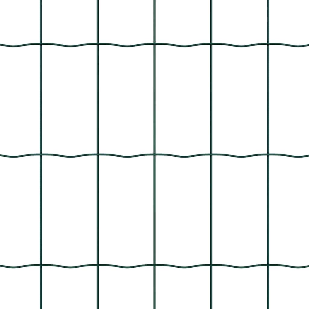 Gartenzaun Grün 250x80 cm PVC-Eisen Modernes Design Robuste Zaunelemente als Sichtschutz Balkon Garten für Hunde Haustier und Outdoor-Bereich
