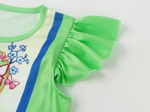 Jurebecia Girls Nightgowns Princess Nightgown Nightdress Pajamas for Toddler Kids Flutter Sleeves Sleepwear4