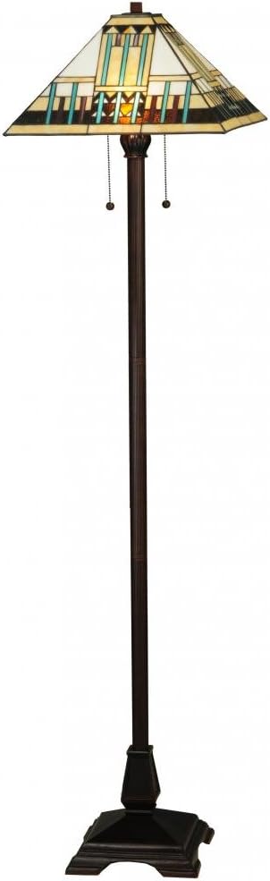 Meyda Tiffany 138129 Prairie Peaks Floor Lamp, 62" Height