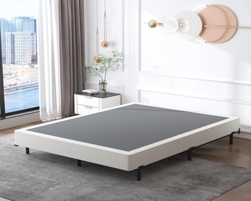 XINXINYAN Queen Box Spring 4 Inch,Heavy Duty 4 Inch Box Spring Queen,Sturdy Metal Frame Box Springs Only,Easy Assembly,Noise Free
