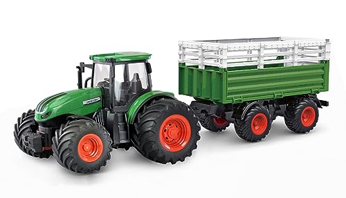 Amewi 22636 RC-Traktor mit Viehtransporter, Sound & Licht, mit Kuh als...