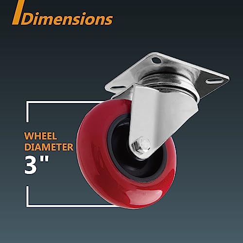 Powertec 17206 3 Inch Swivel Caster Wheels Set Of 4 thumb #5